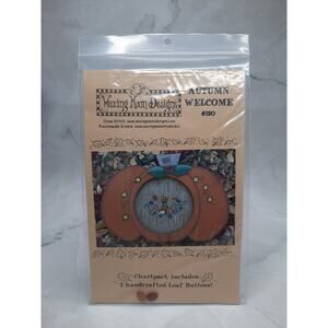 Waxing Moon Designs Cross Stitch Pattern Autumn Welcome 120 4.5x4.5